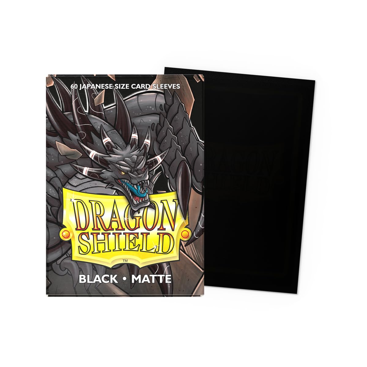 Dragon Shield Japanese Size Card Matte Sleeves – 60 CT, Black Back (59x86 mm) | Yu-Gi-Oh, Cardfight!! Vanguard