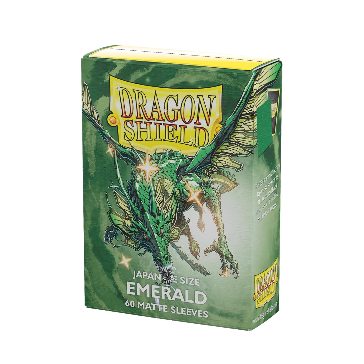 Dragon Shield Japanese Size Matte Sleeves – Emerald, 60 Count | Premium TCG Sleeves for Yu-Gi-Oh, Naruto, Cardfight & Vanguard