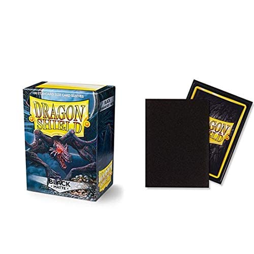 Dragon Shield Matte Black Card Sleeves – 1000 Pack, 63×88 mm, PVC-Free, Archival Safe, 120 μm