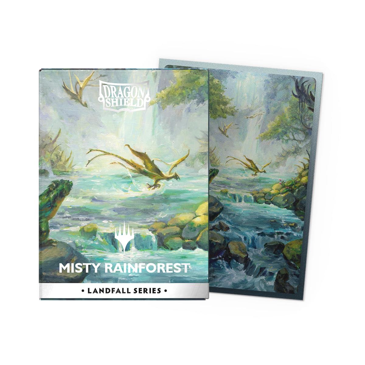 Dragon Shield Matte Dual Art Sleeves 100 CT – Landfall Series Misty Rainforest | Premium TCG Sleeves