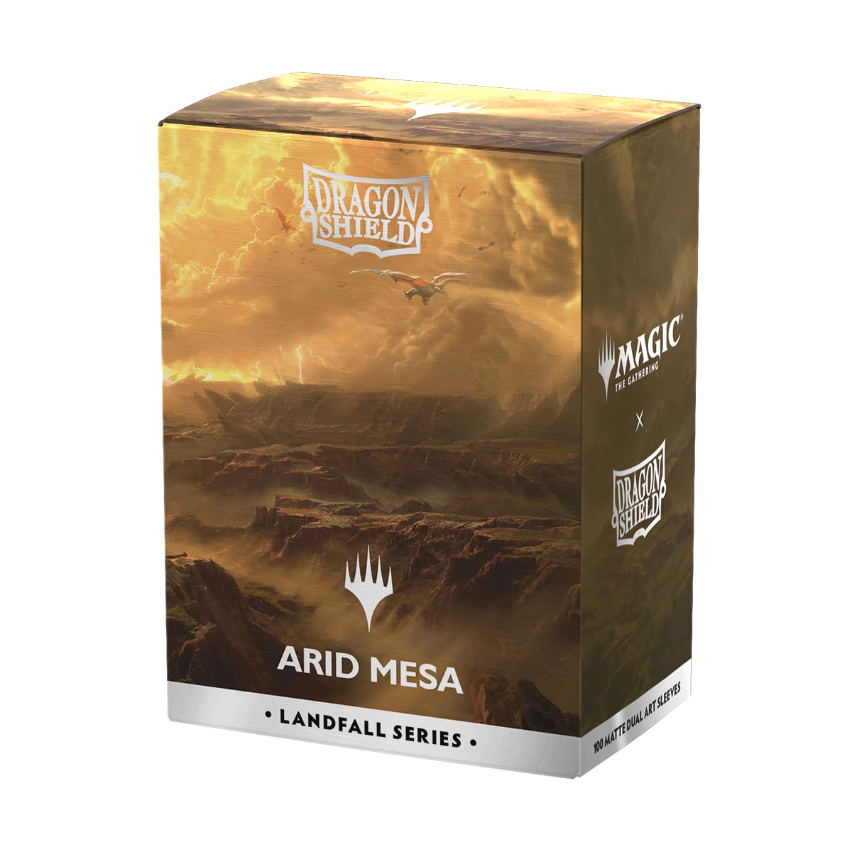 Dragon Shield Matte Dual Art Sleeves – 100 CT | Landfall Series Arid Mesa | Premium TCG Sleeves for MTG