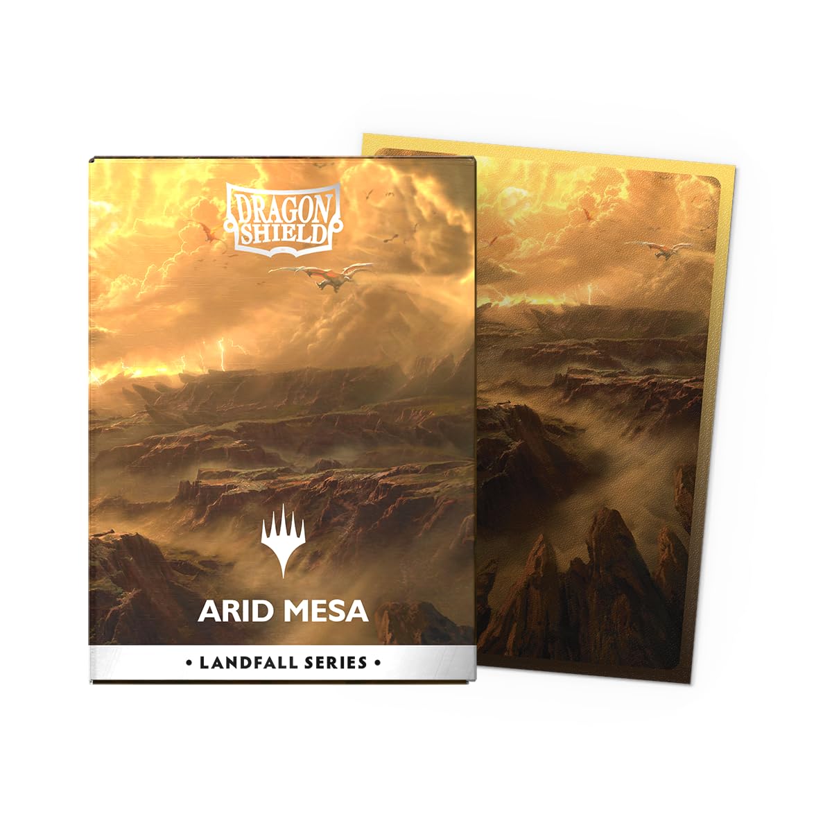 Dragon Shield Matte Dual Art Sleeves – 100 CT | Landfall Series Arid Mesa | Premium TCG Sleeves for MTG