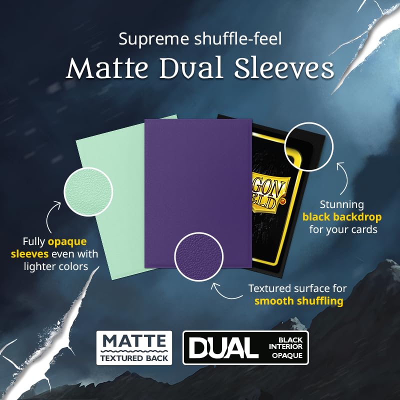 Dragon Shield Matte Dual Japanese Size Card Sleeves - 60 CT | Smooth & Durable TCG Protection