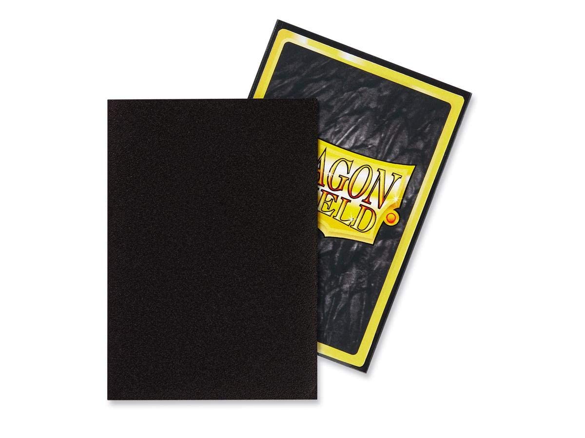 Dragon Shield Matte Mini Japanese Black 60-Count Card Sleeves — 10 Packs Display Case