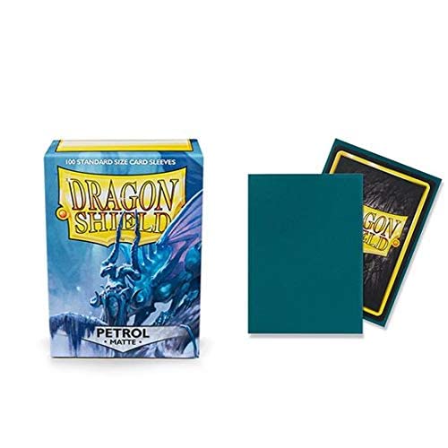 Dragon Shield Matte Petrol Standard Size Card Sleeves – 10 Packs (100 ct each) + Display Case