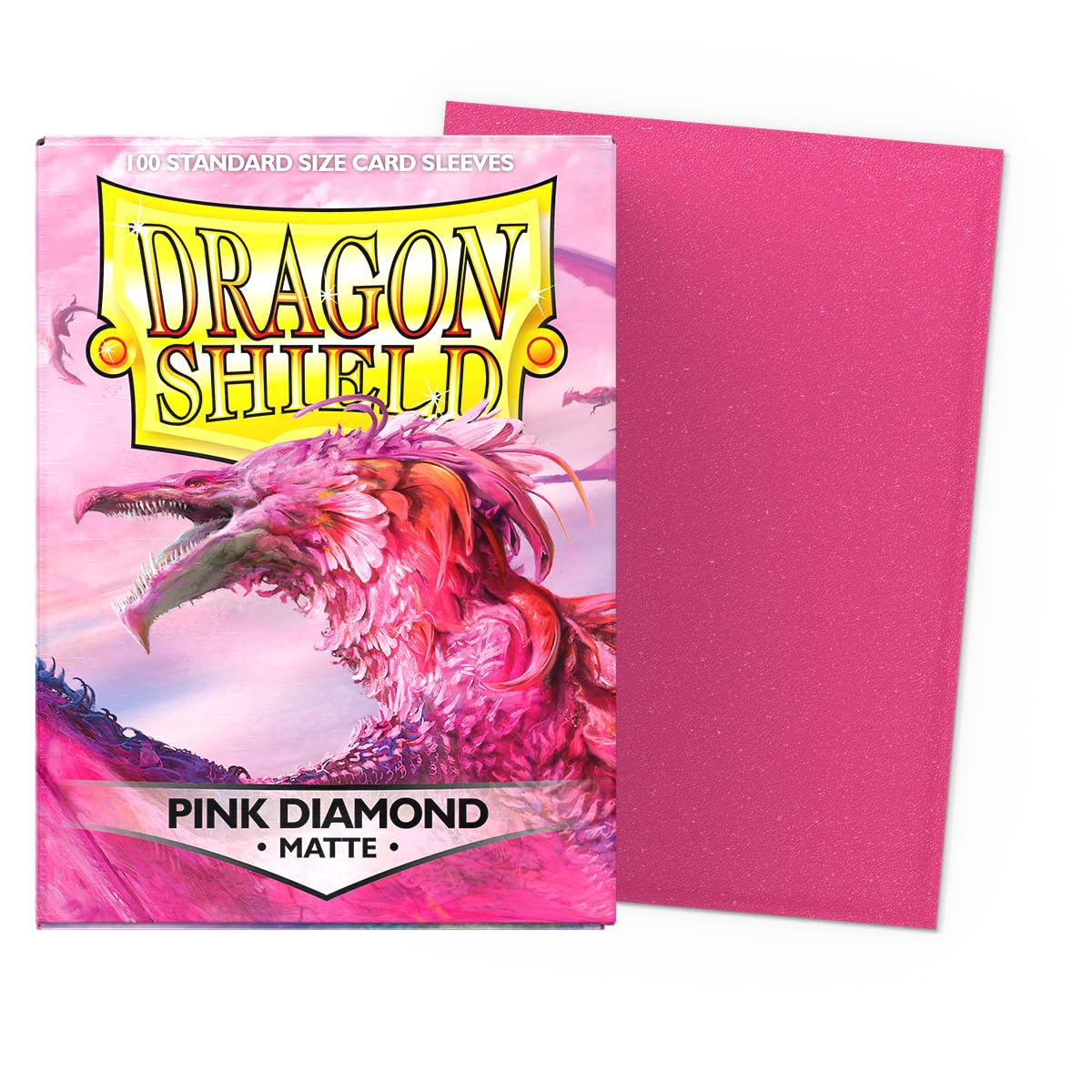 Dragon Shield Matte Sleeves – Standard Size, 100 Count | Pink Diamond Back