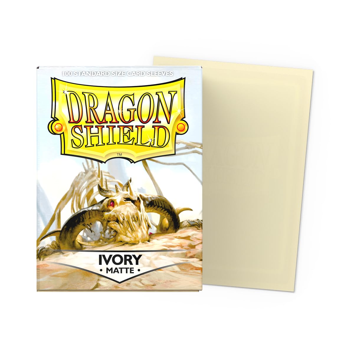 Dragon Shield Matte Sleeves Standard Size Ivory 100 CT | Smooth Shuffles, Durable Card Protection
