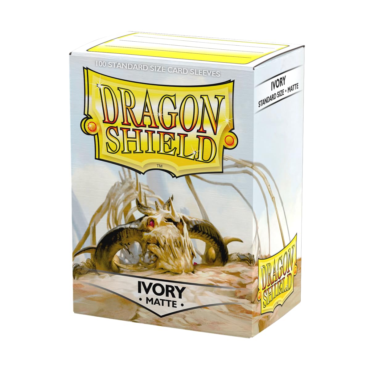 Dragon Shield Matte Sleeves Standard Size Ivory 100 CT | Smooth Shuffles, Durable Card Protection