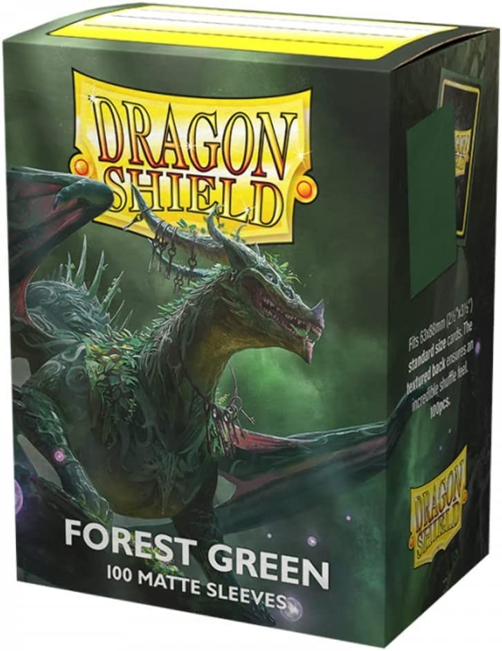 Dragon Shield Standard Size Matte Card Sleeves – Forest Green, 100 CT