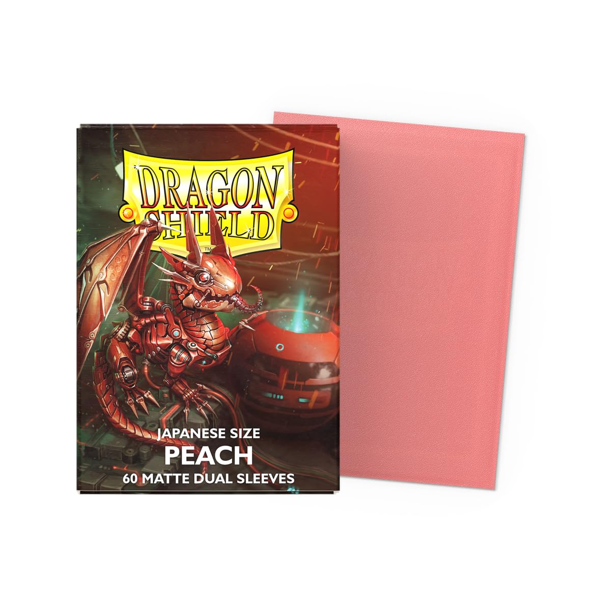Dragon Shield Matte Dual Japanese-Size Card Sleeves - 60 Count | Peach