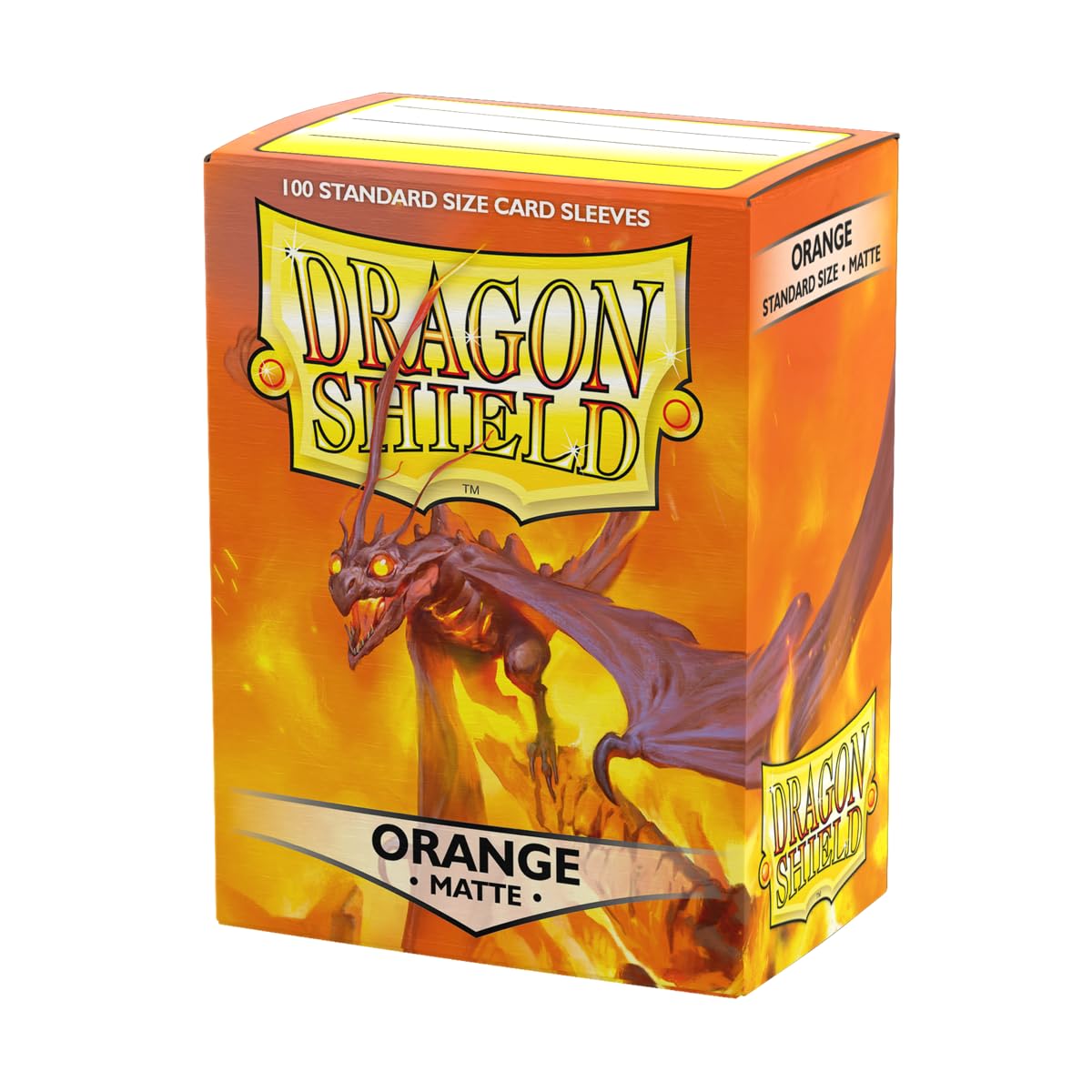 Dragon Shield Standard Size Card Matte Sleeves – 100 CT, Orange | Durable & Smooth Shuffle