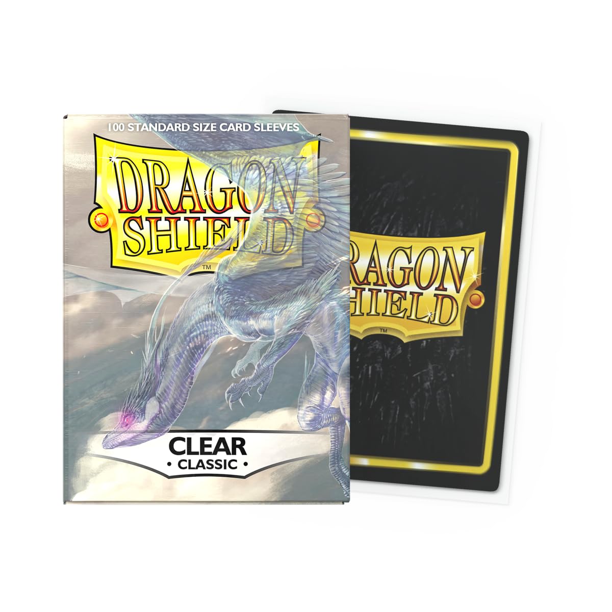Dragon Shield Standard Size Card Classic Sleeves – 100 CT | Clear Front & Back