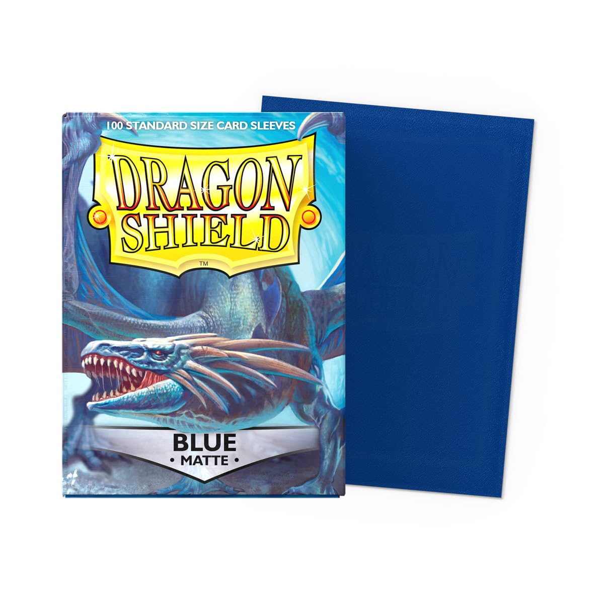 Dragon Shield Standard Size Matte Card Sleeves – 100 CT, Matte Blue | Smooth, Durable TCG Sleeves