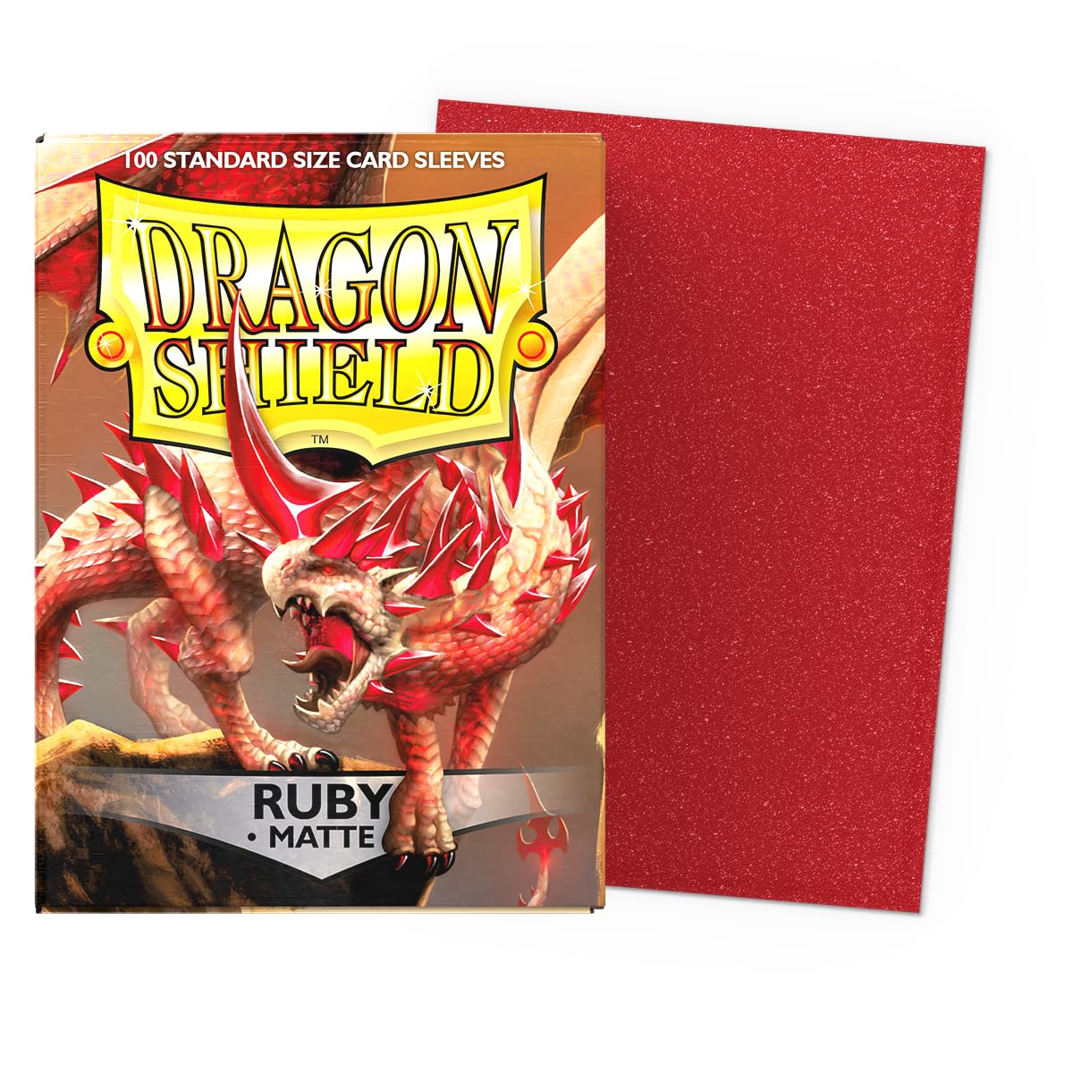 Dragon Shield Ruby Matte Standard Size Sleeves – 100 CT | Premium TCG Card Protection