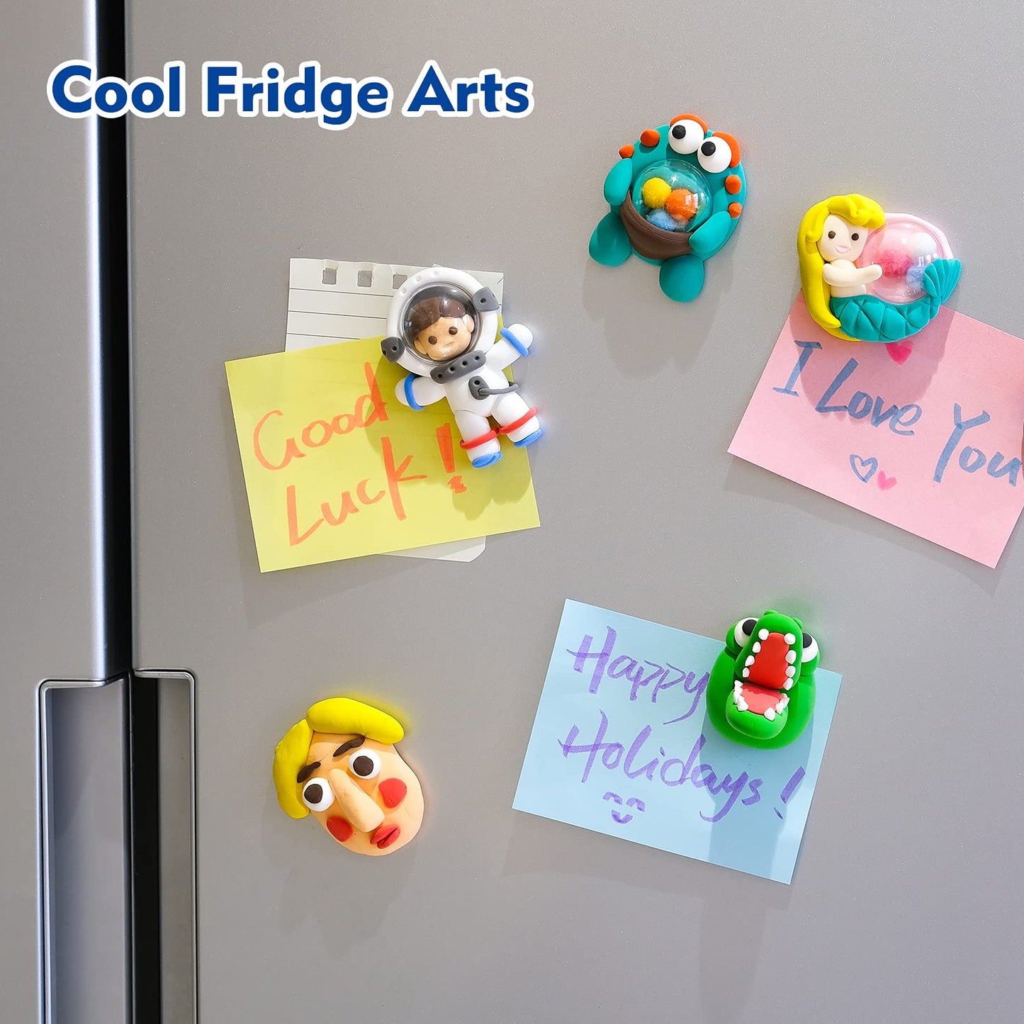 Drama Planet Air Dry Clay Kit for Kids | Create Refrigerator Magnets with Modeling Clay