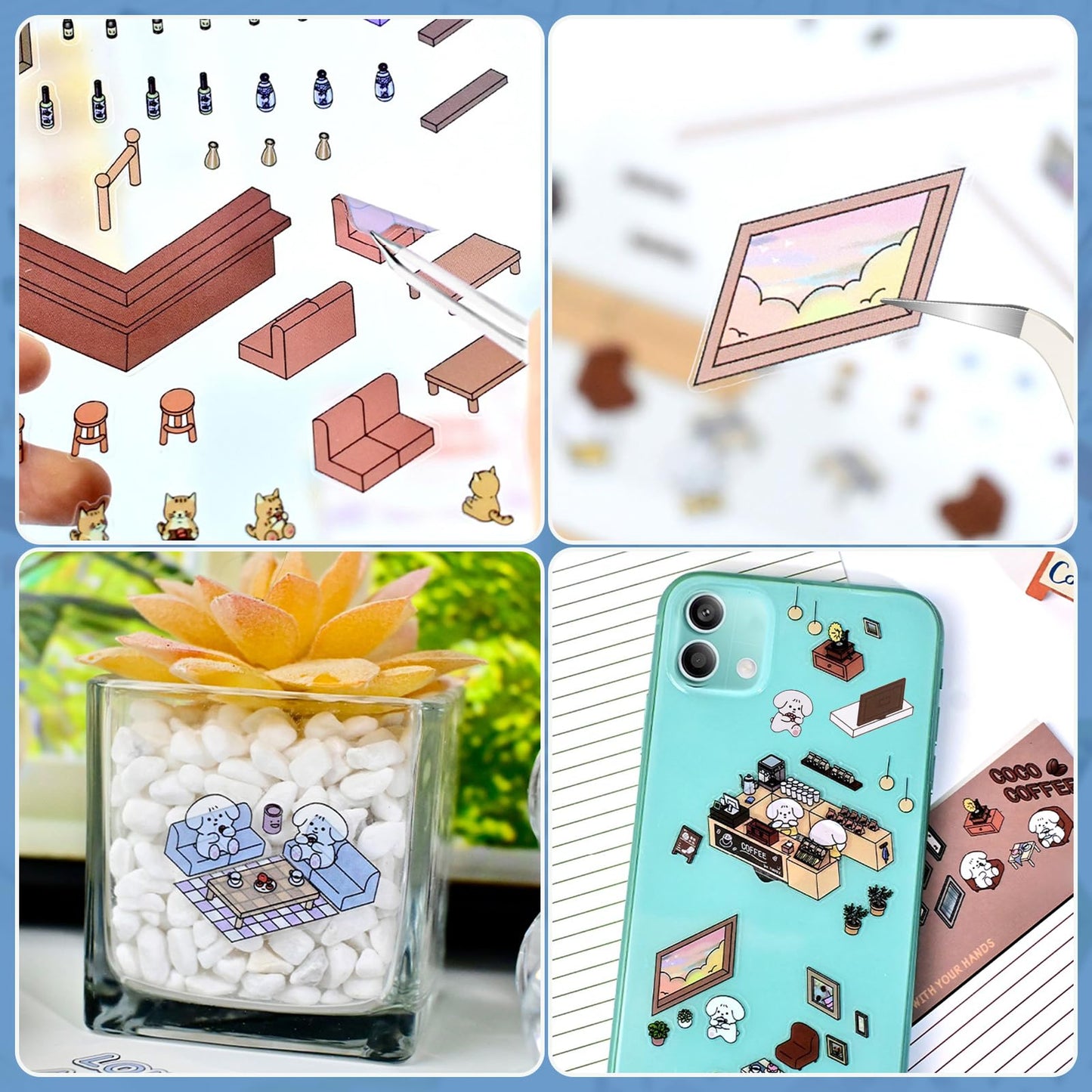 Draupnir DIY 3D House Stickers – 4 Theme Sets for Creative Home Scenes