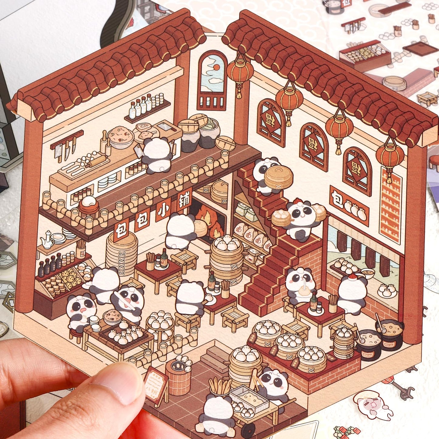 Draupnir DIY 3D House Stickers – 4 Scene Sets for Creative Decor and Relaxation (XM3.0)