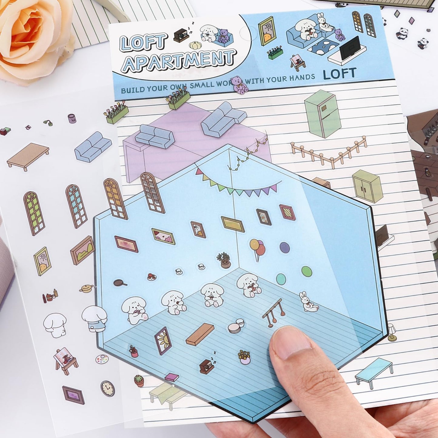 Draupnir DIY 3D House Stickers – 4 Theme Sets for Creative Home Scenes