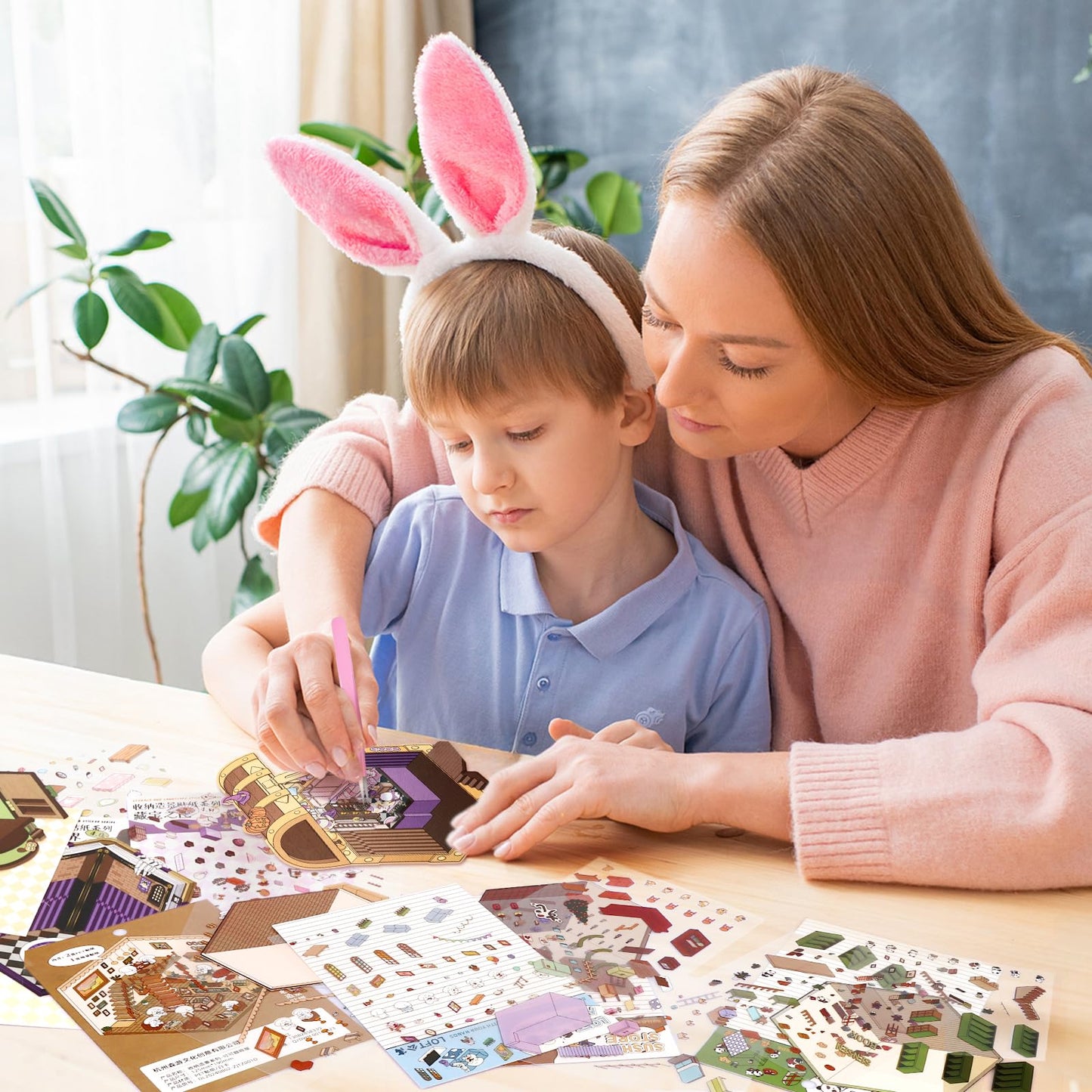 Draupnir DIY 3D House Stickers Scene – 28-Pack Creative Sticker Therapy