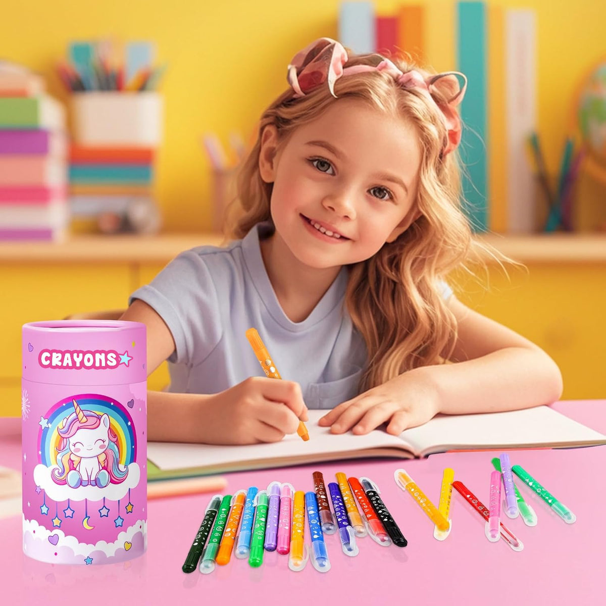DreamCandy Twist Crayons for Toddlers — 24 Colors, Non-Toxic & Washable | DreamyCandy