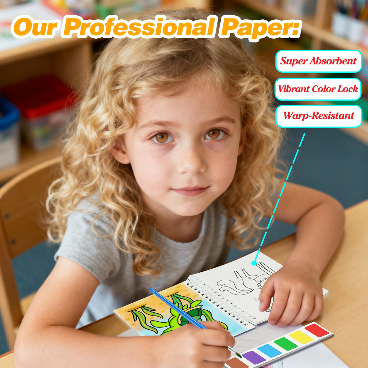 DreamCosy 24-Pack Mini Watercolor Books for Kids (Ages 4-8) - Mess-Free Painting