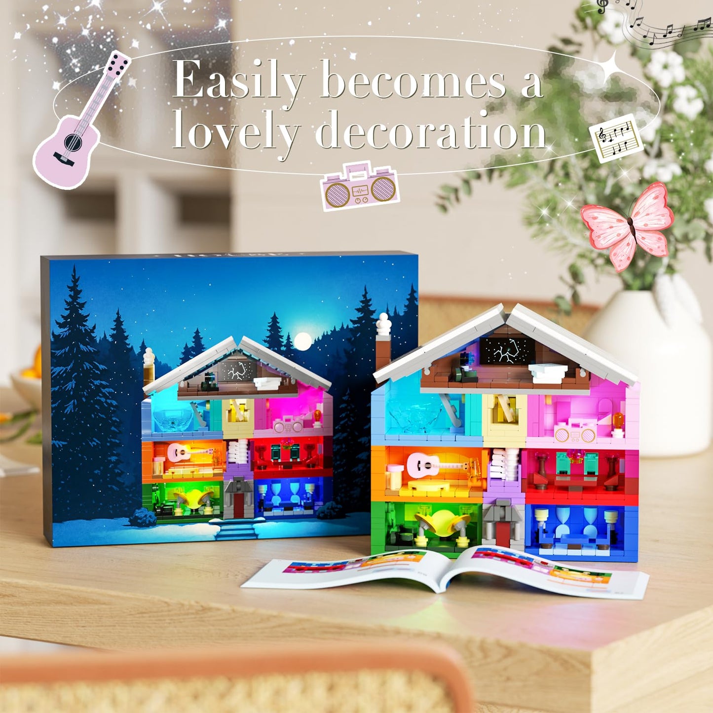DreamCreators House Building Toys Set with LED Light | Lego Compatible Architecture Model