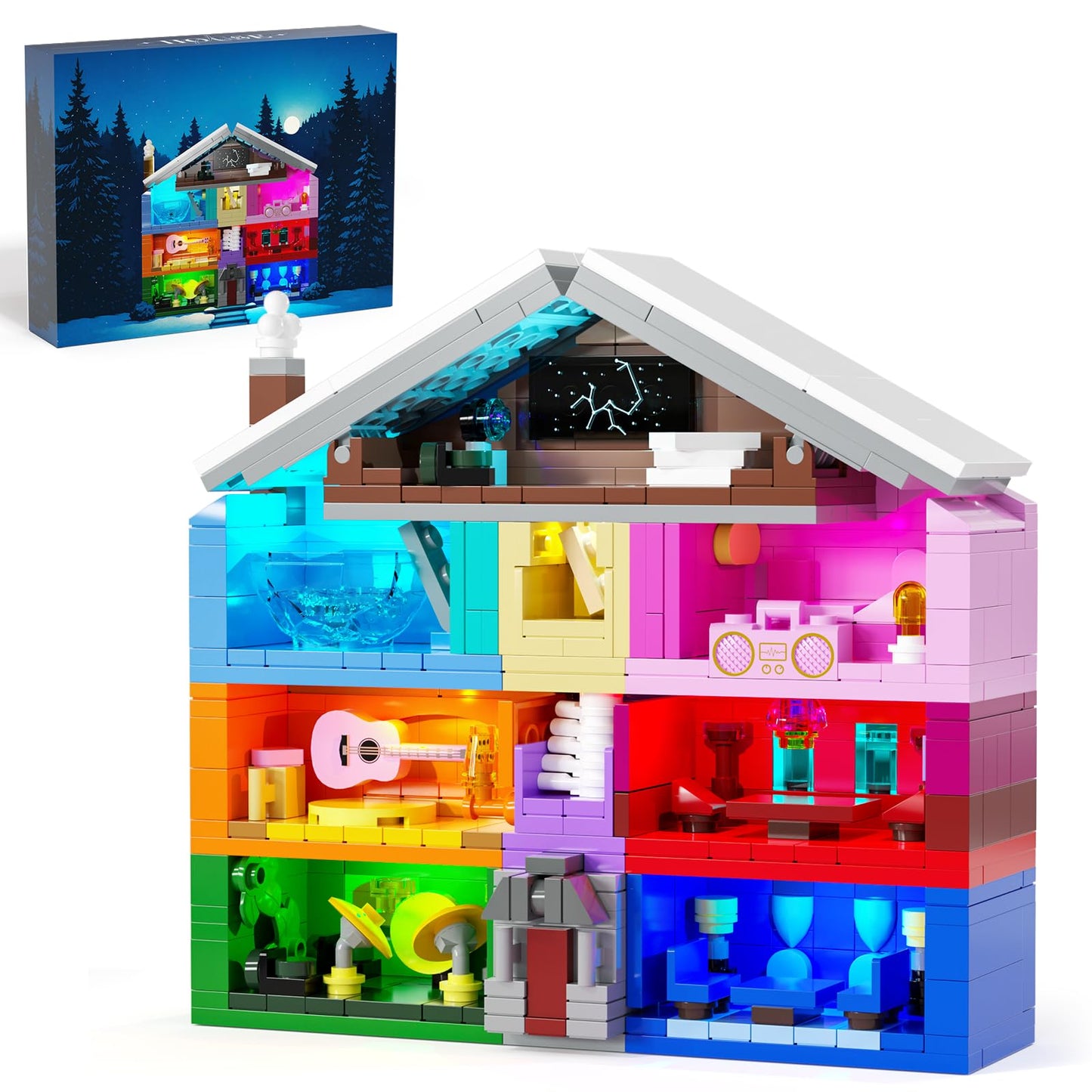 DreamCreators House Building Toys Set with LED Light | Lego Compatible Architecture Model