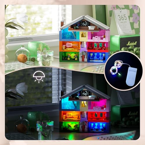 DreamCreators House Building Toys Set with LED Light | Lego Compatible Architecture Model