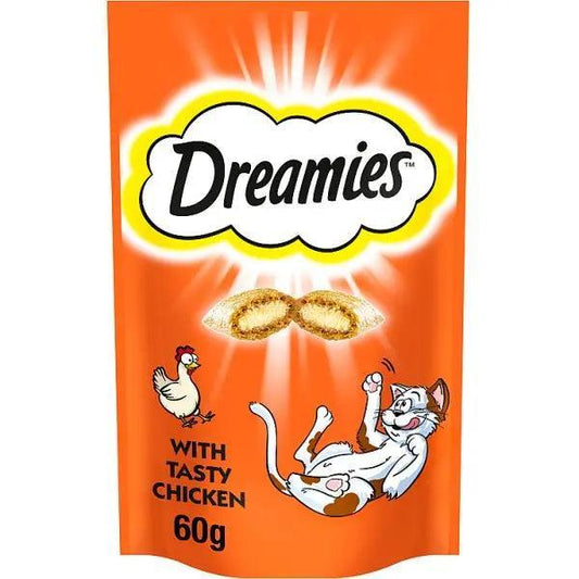 Dreamies Cat Treat Biscuits with Chicken 60g (Case of 8)