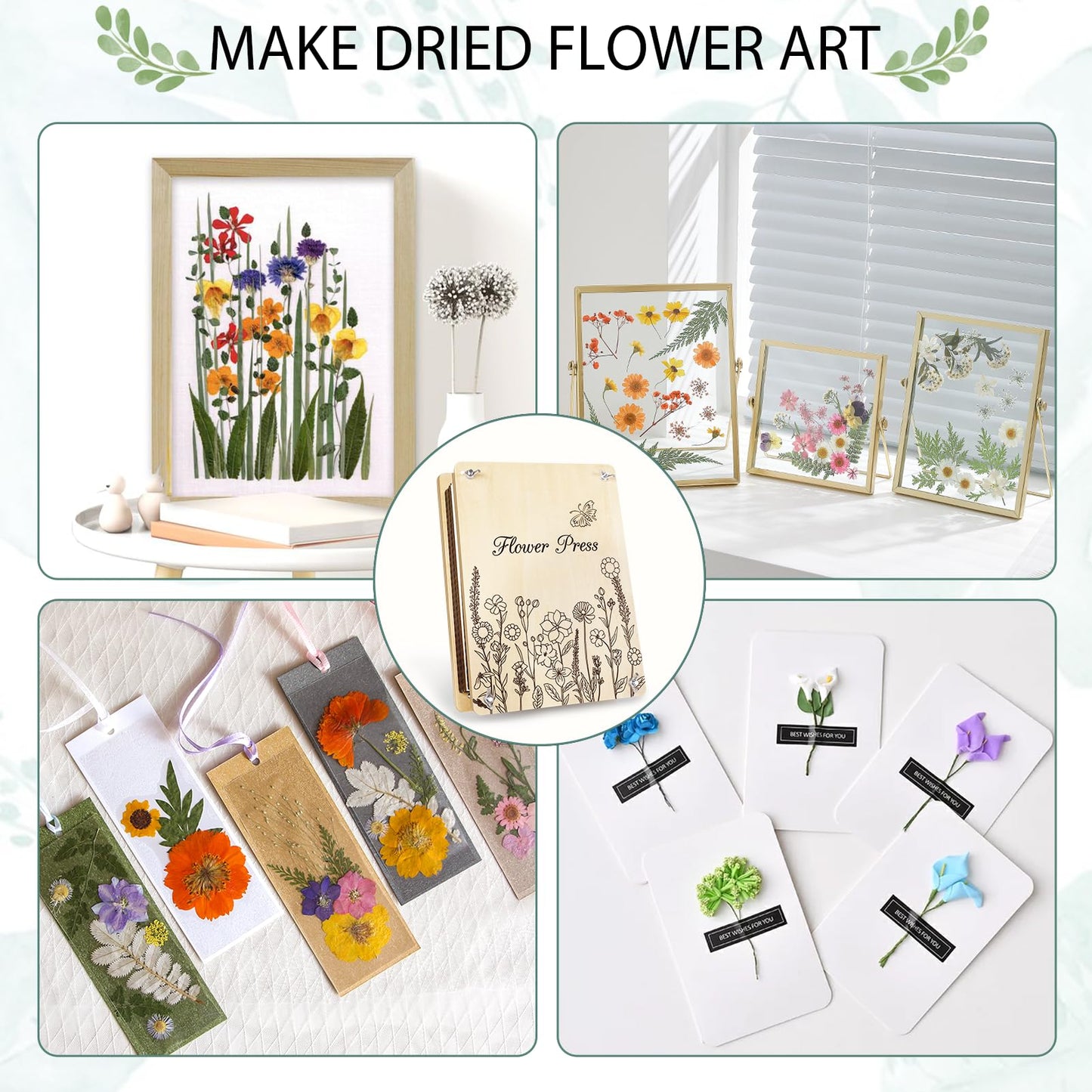 Dreamon Large Flower Press Kit - 11.8 x 8.3 in, 10 Layers, DIY Floral Pressing for Adults & Teens