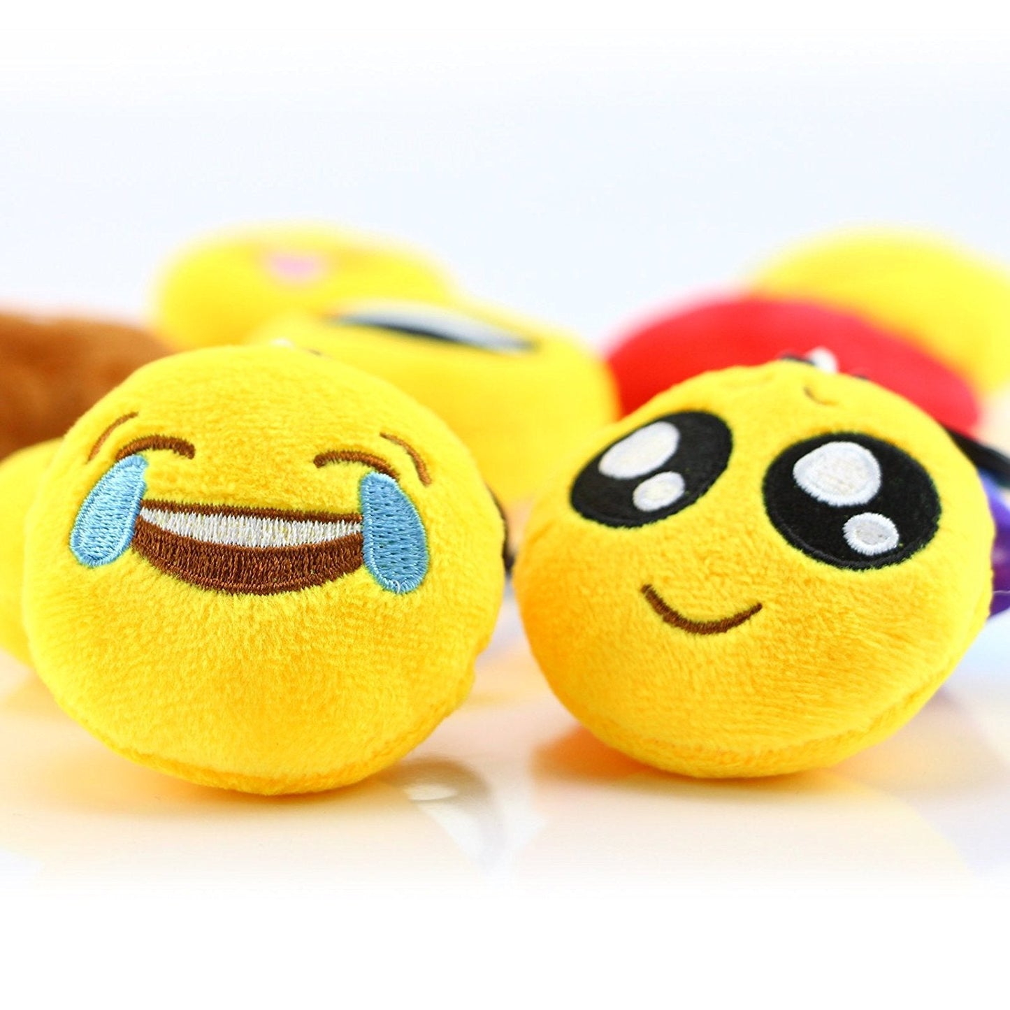 Dreampark Emoticon Keychain Plush Pillows — 64 Pack Party Favors & Gifts