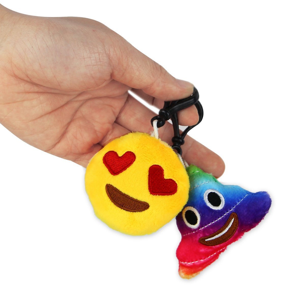 Dreampark Emoticon Keychain Plush Pillows — 64 Pack Party Favors & Gifts