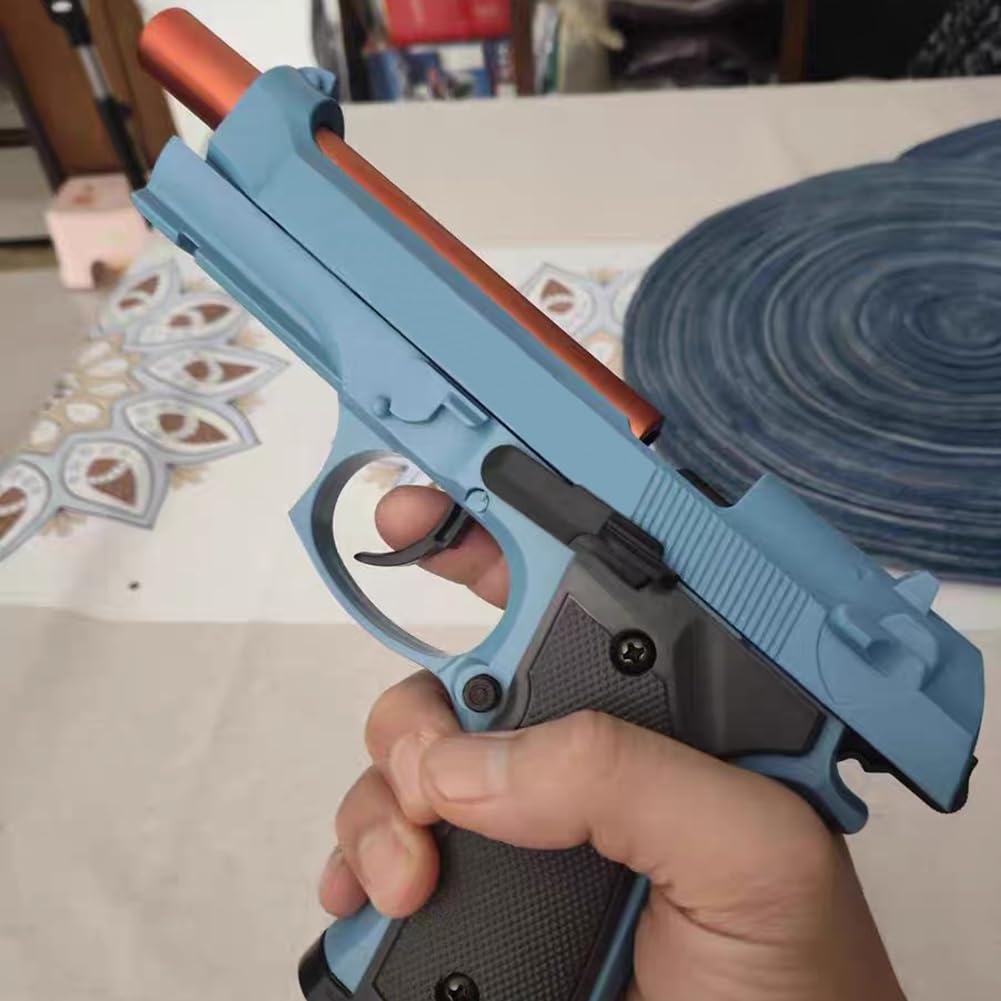 Dreamplay Shell Ejecting Toy Gun – Beretta 92 Pull-Back Action Educational Toy for Kids