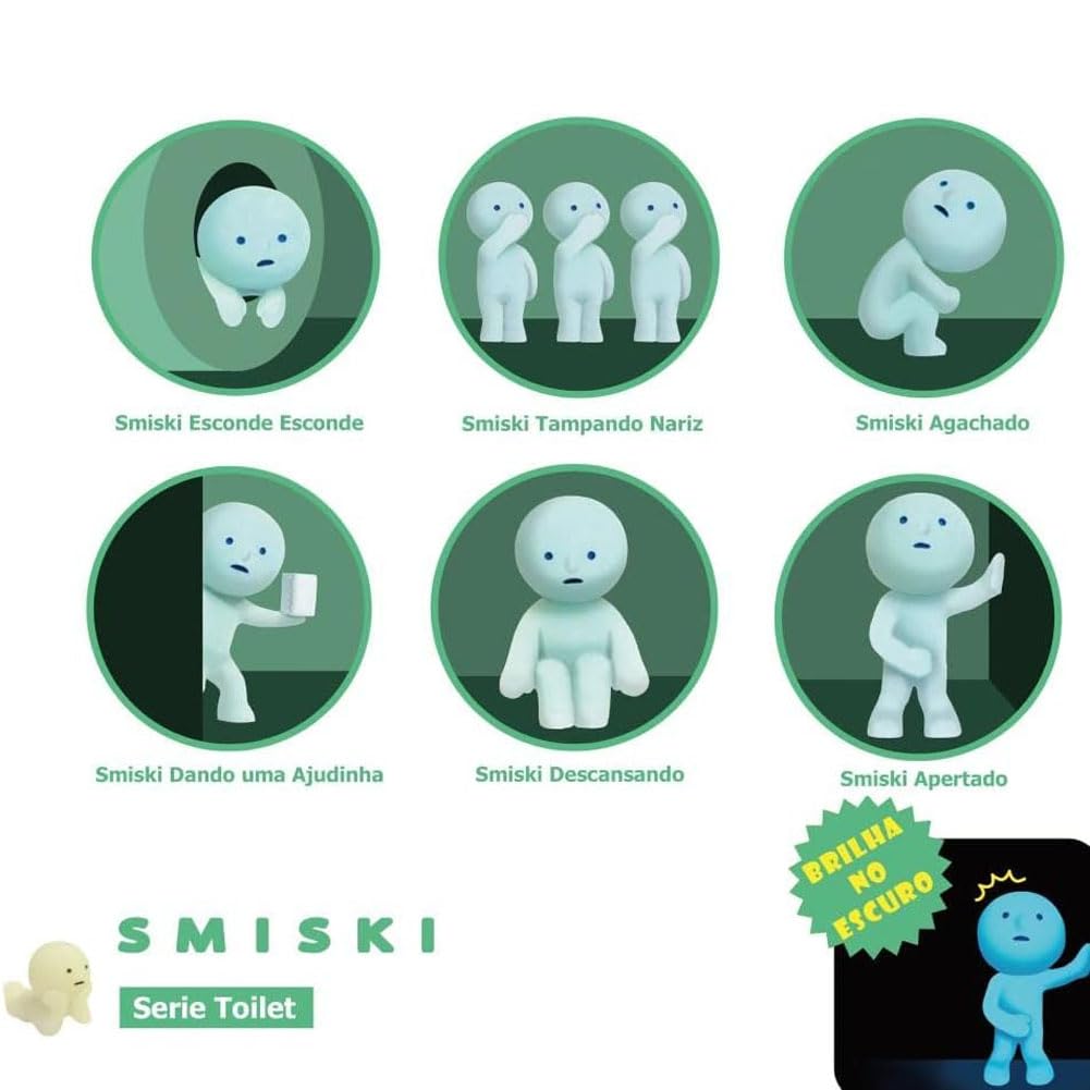 Dreams Smiski Glow in the Dark Mini Figures – Living, Toilet & Bath Series | 3 Blind Boxes