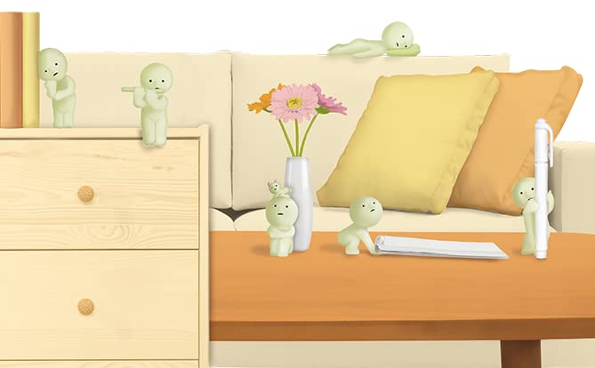 Dreams Smiski Glow in the Dark Mini Figure Set: Bed + Living Series – Blind Box, 2 Assorted