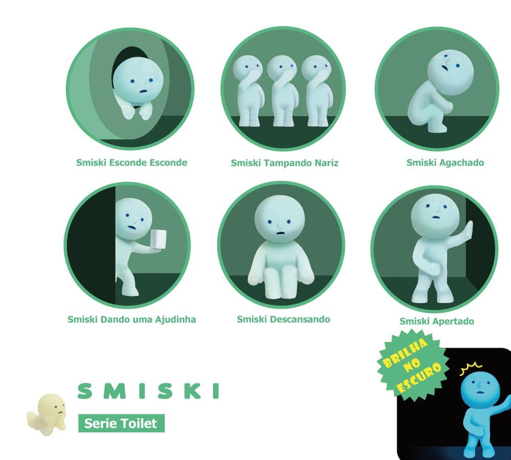 Dreams Smiski Glow in The Dark Toilet Series Figure – Random Style, 1 Pack