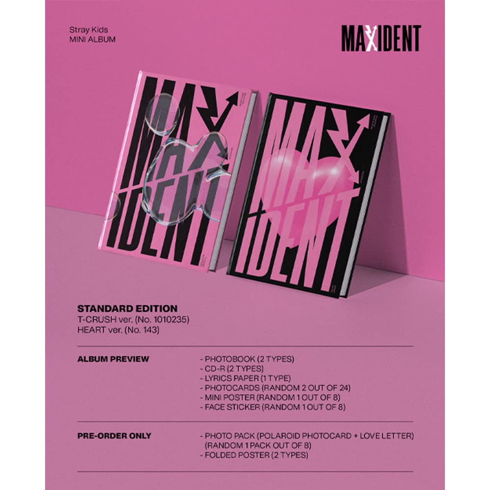 DREAMUS Stray Kids MAXIDENT Standard Edition - T-CRUSH Ver. Black