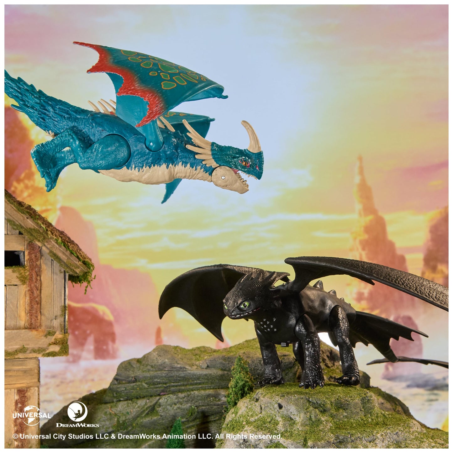 DreamWorks Dragons Battle Dragons Fire Blast Deadly Nadder 10-Inch Action Figure