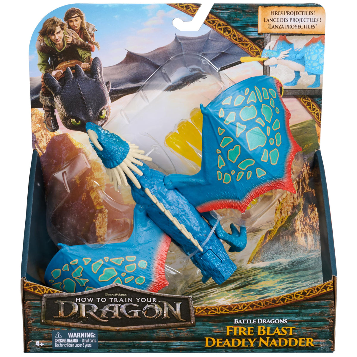 DreamWorks Dragons Battle Dragons Fire Blast Deadly Nadder 10-Inch Action Figure