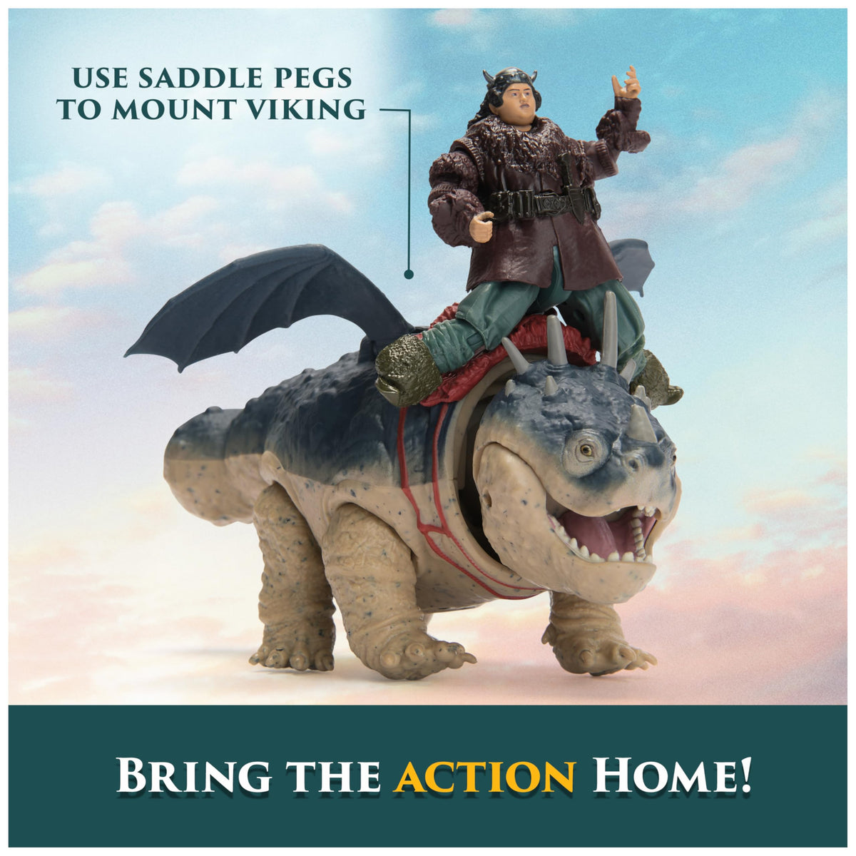 DreamWorks Dragons Gronckle & Fishlegs Action Figures – How To Train Your Dragon Playset for Kids 4+