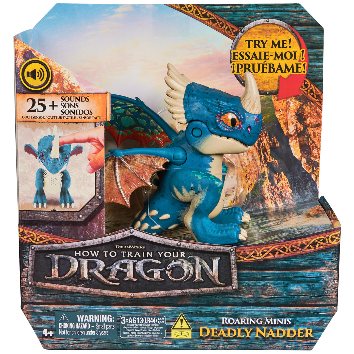 DreamWorks Dragons Roaring Minis Deadly Nadder – Interactive 25-Sound Dragon Toy