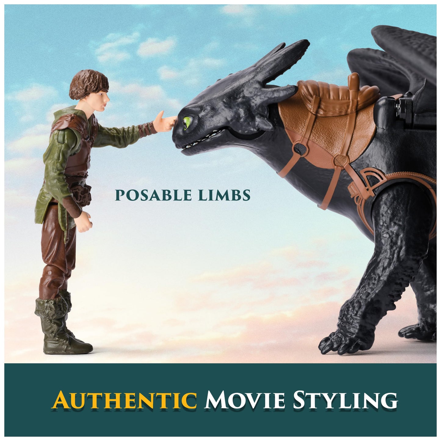DreamWorks Dragons Toothless & Hiccup Action Figures – Viking Duo (Ages 4+)