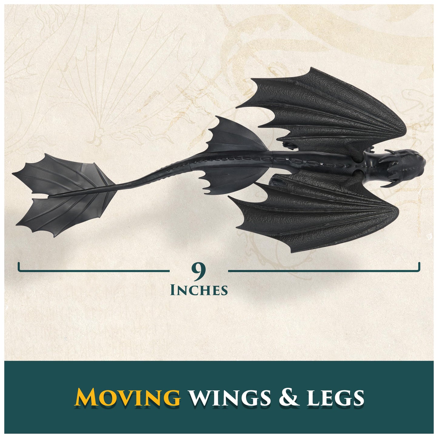 DreamWorks Dragons Toothless 9-Inch Action Figure | How to Train Your Dragon Toy for Ages 4+