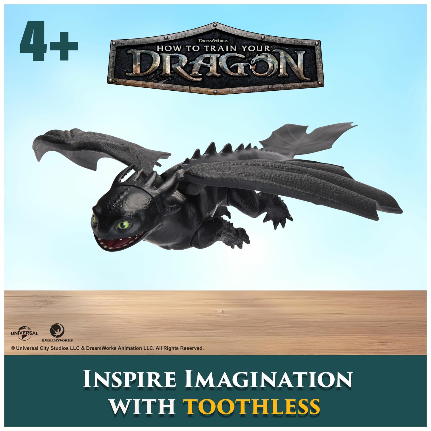 DreamWorks Dragons Toothless 9-Inch Action Figure | How to Train Your Dragon Toy for Ages 4+