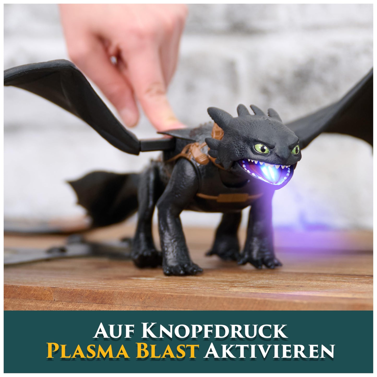 DreamWorks Dragons Toothless Ultimate Plasma Blast Toy - 25-Inch Wings, Lights & Sounds