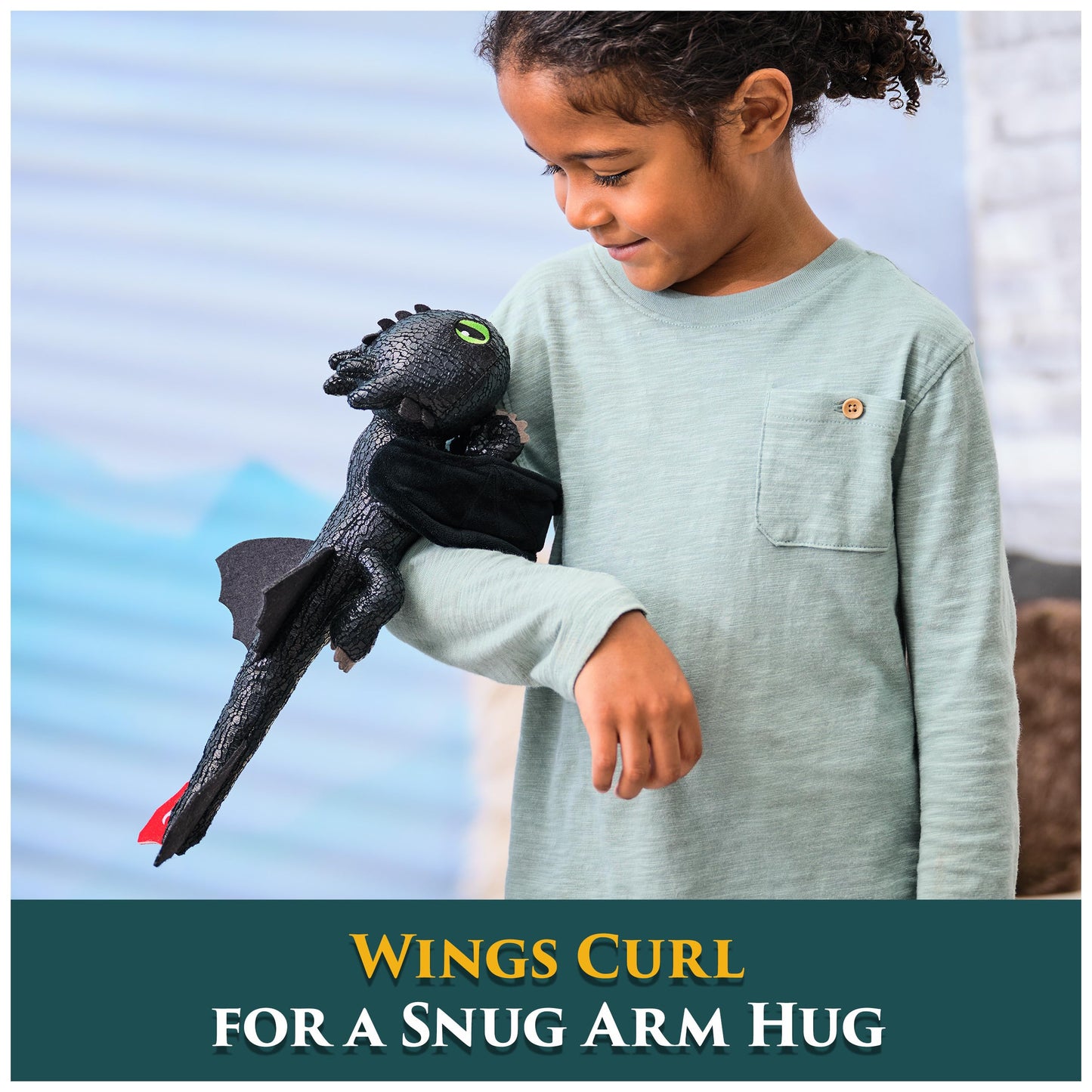 DreamWorks Dragons Toothless Plush — 12-Inch Hug & Flight Dragon Toy