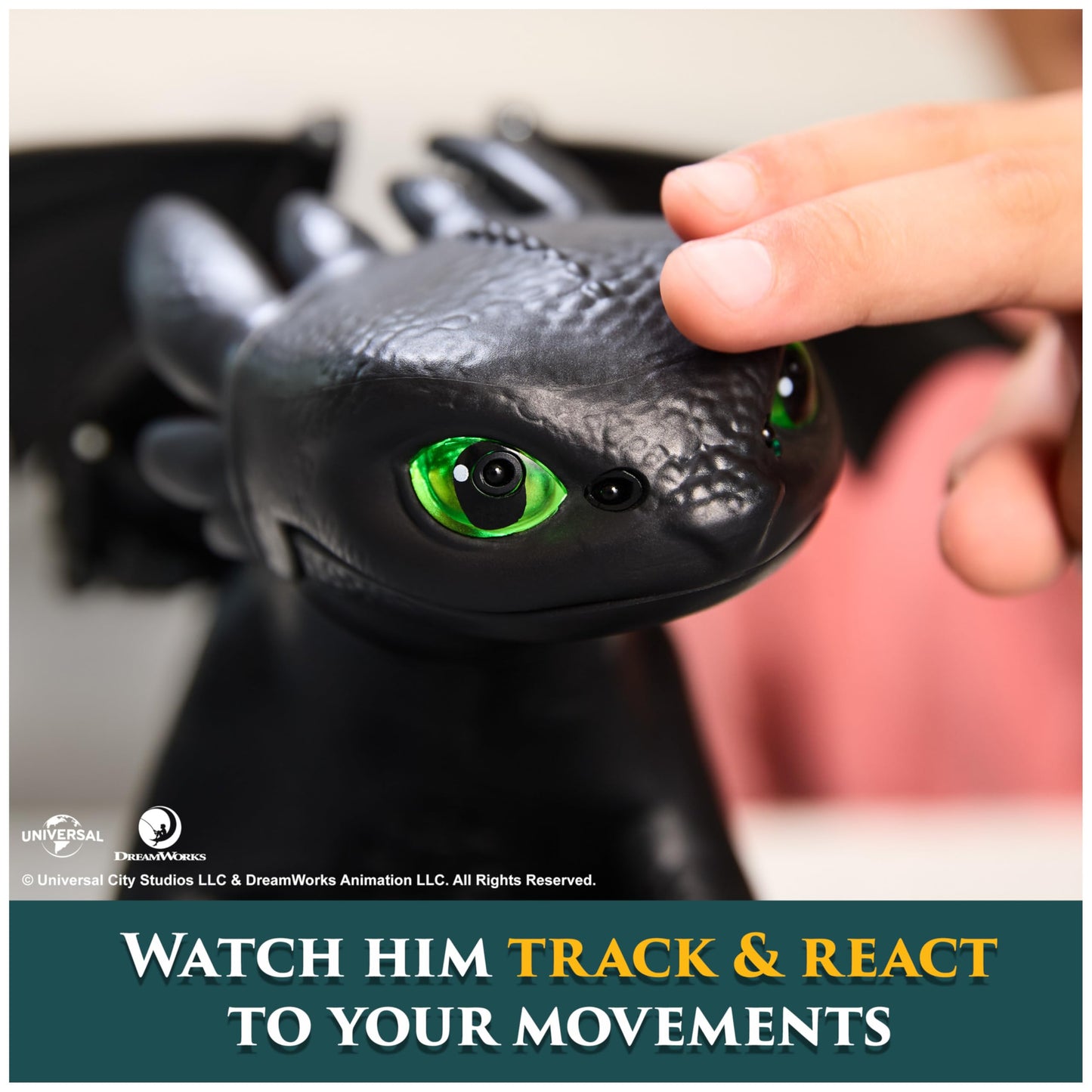 DreamWorks Dragons Toothless: Tame & Train Interactive Dragon Toy, 60+ Sounds, 20-Inch Wings, Ages 4+