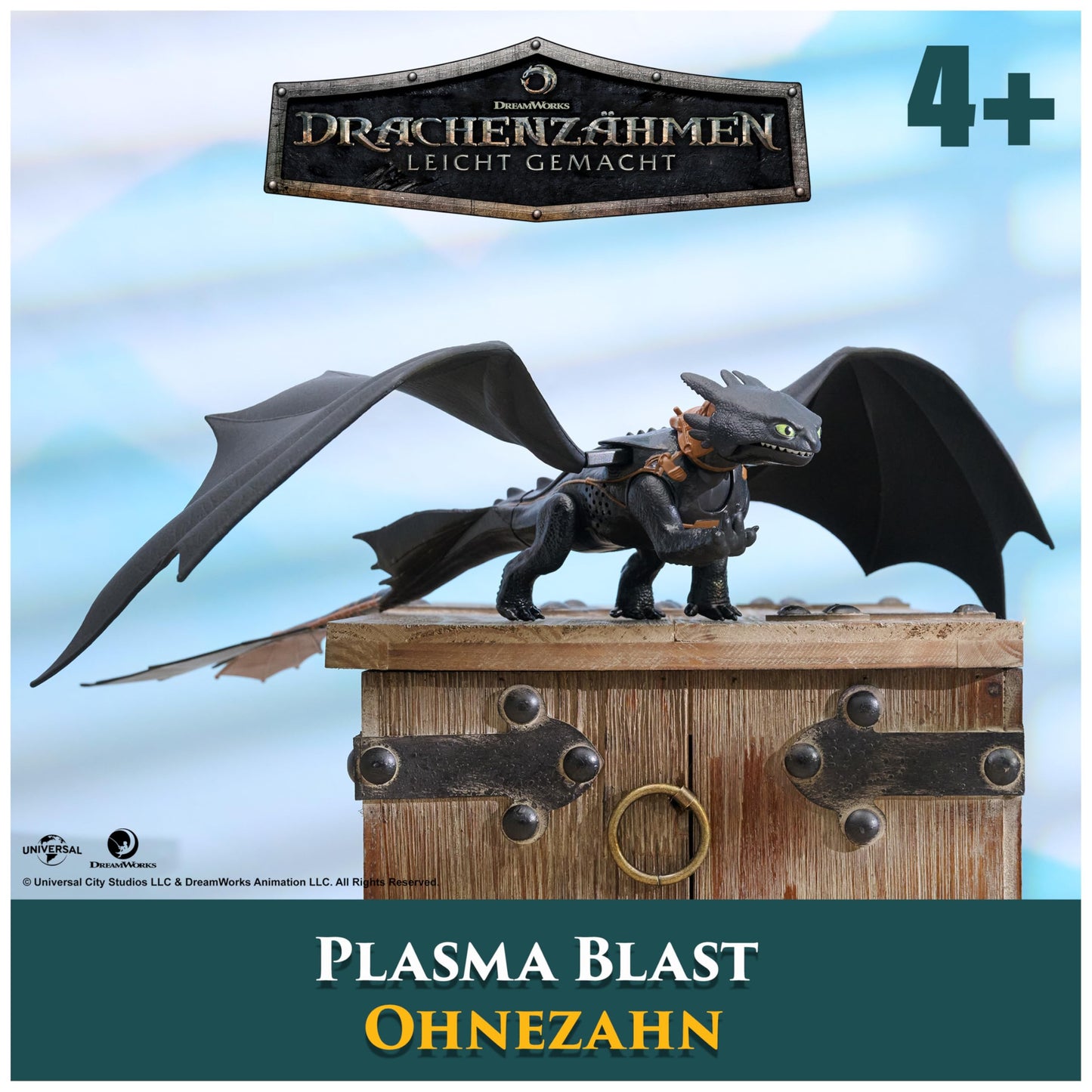 DreamWorks Dragons Toothless Ultimate Plasma Blast Toy - 25-Inch Wings, Lights & Sounds