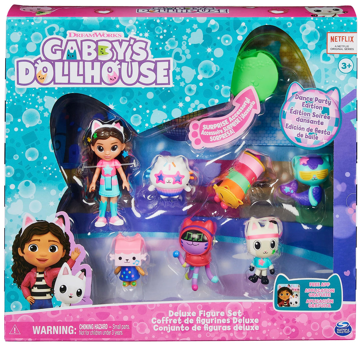 Gabby’s Dollhouse Dance Party Figure Set – 7 Figures, Dollhouse Delivery & Surprise Accessory | DreamWorks Gabby’s Dollhouse