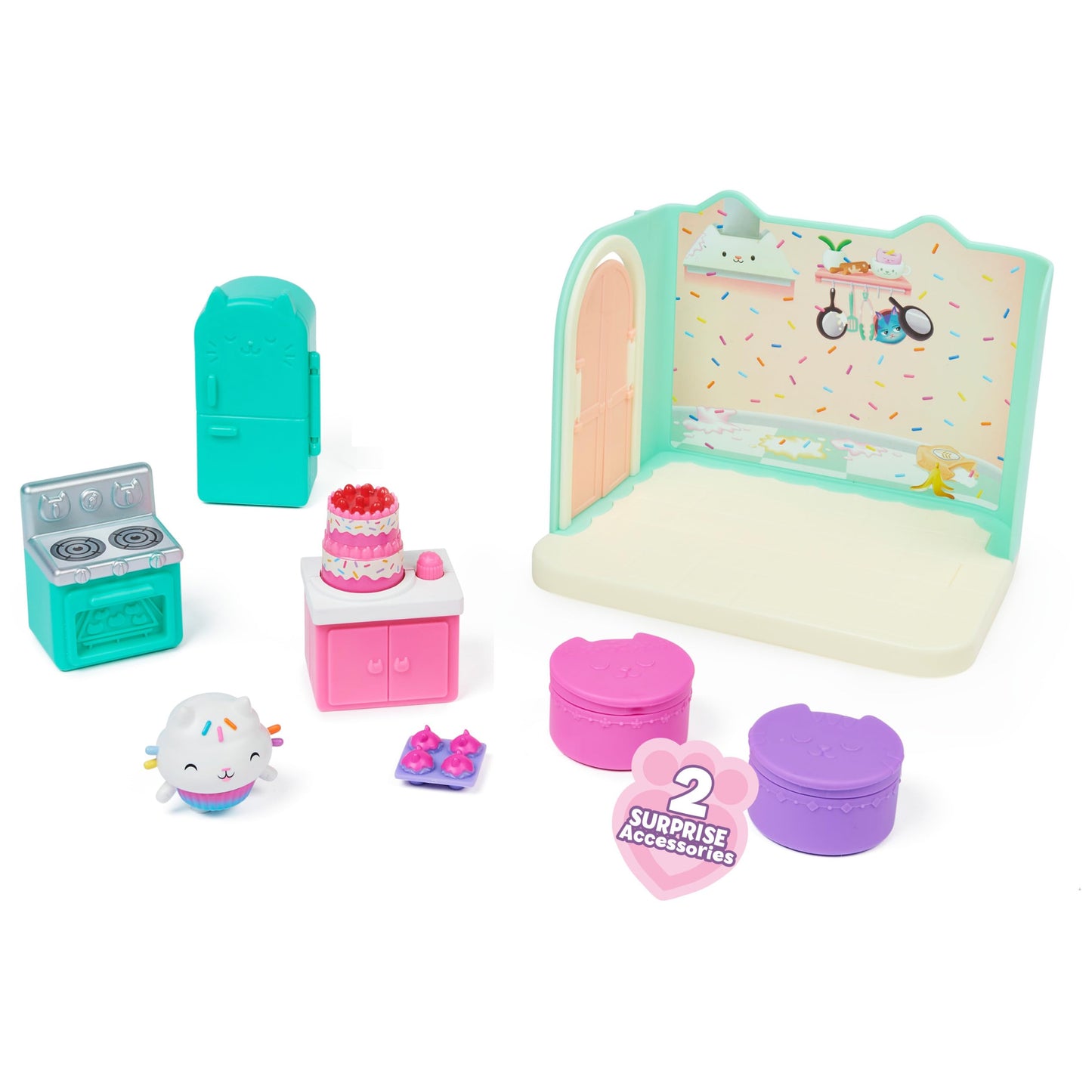 DreamWorks Gabby’s Dollhouse: Bakey with Cakey Kitchen Playset with Deliveries & Accessories